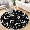 1pc Moon Stars Office Round Area Rug, Indoor Mat Suitable For Office, Under Office Chairs Bedroom Living Room Home Decor, Room Deco
