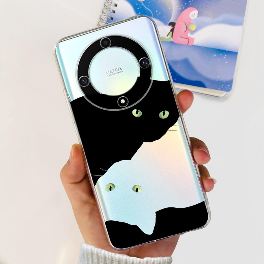 For Honor X9b 5G Case 2023 Fashion Flower Clear Silicone Soft Back Cover For Honor X9a RMO-NX1 Funda HonorX9 X 9 X 9B X 9A Coque