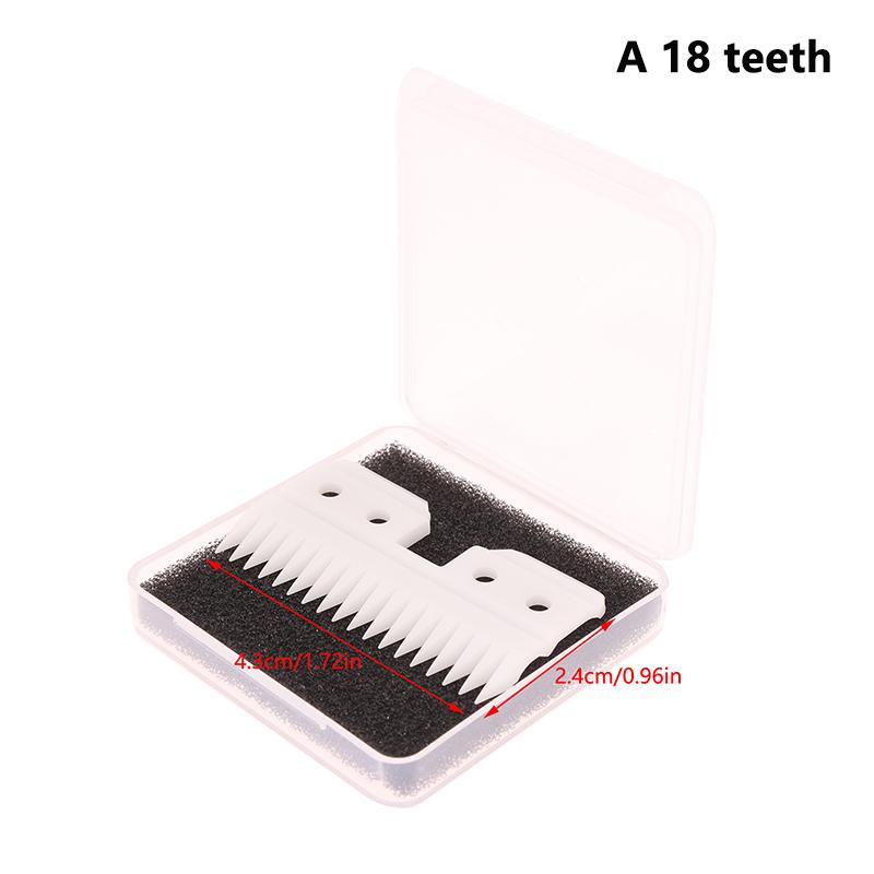 18/24 Teeth Ceramic Movable Blade For Cordless Clipper Replaceable Blade White A
