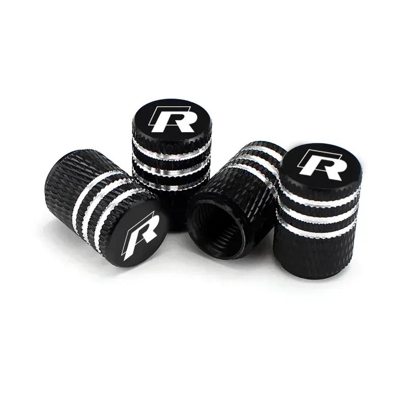 

2026 Hot For VOLKSWAGEN VW for Volkswagen 4Pcs Car Wheels Tire Valve Stem Cap Cover Rline R Golf 4 5 7 Jetta CC Tiguan Touran Pa