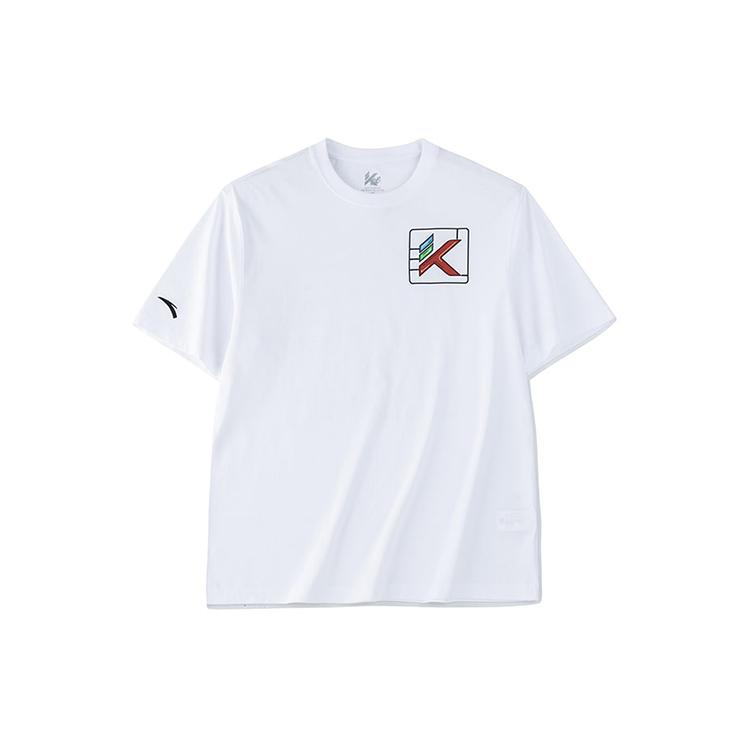 ANTA T Shirts Unisex White Crew Neck Moderate Straight Fit 152321177-1 M