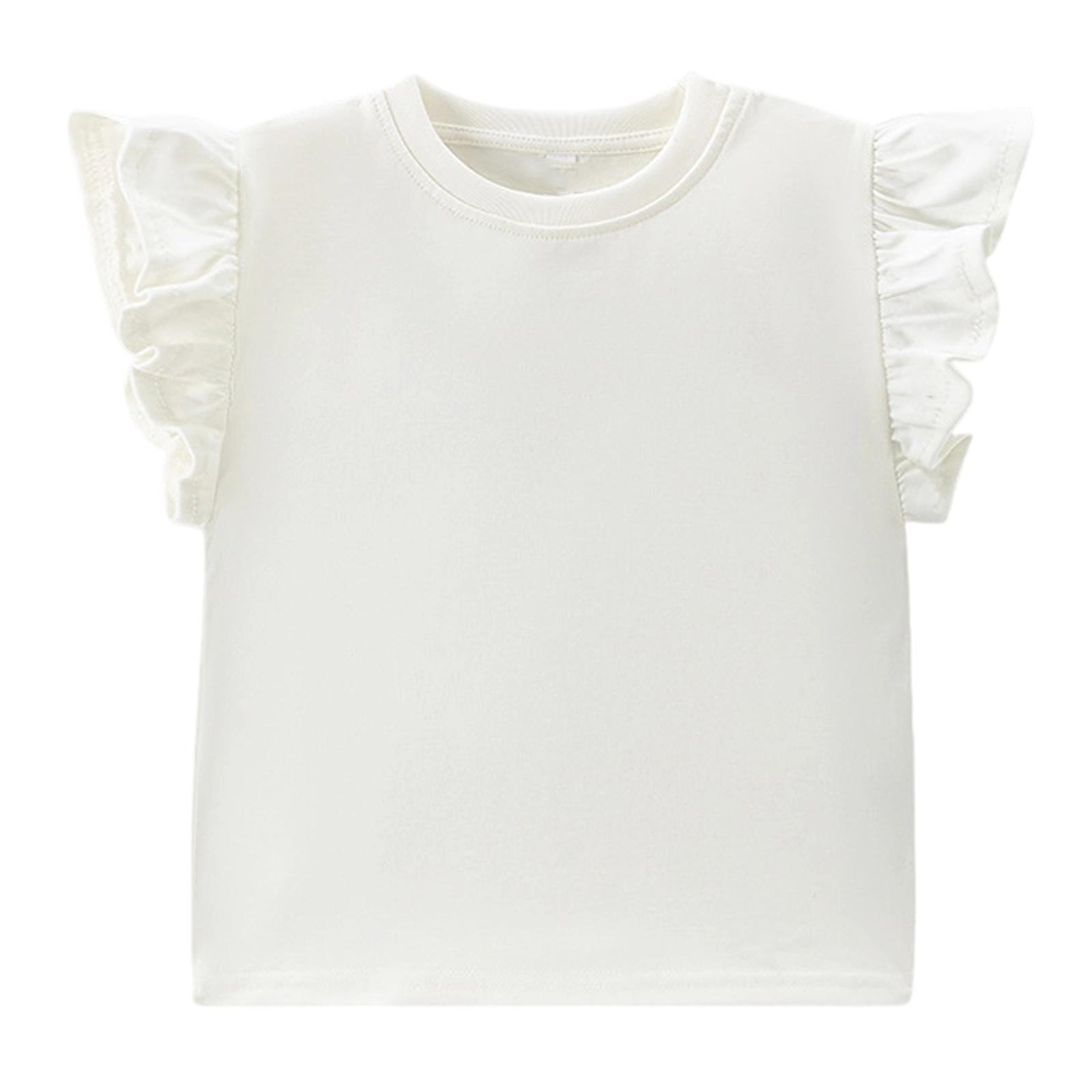 

Children s Casual Short-sleeved Printed Round Neck Fashionable T-shirt Top 150 білий