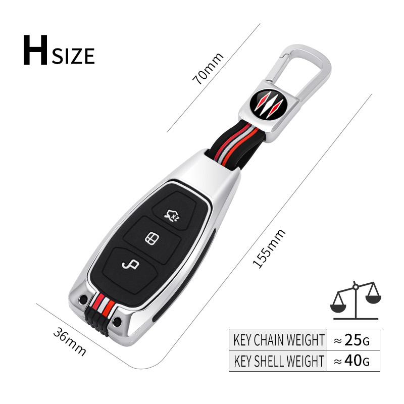 Zinc Alloy Car Key Case For Ford Focus 3 4 St Fiesta Fusion Kuga Ecosport Mondeo Mk3 Mk4 Protect Accessories