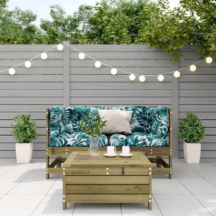 VidaXL Garden Lounge Set with Cushions 3 Pcs, Patio Sofas, Patio Furniture Set, Outdoor Furniture, Wood of 3250759