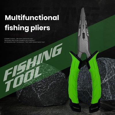 Pinze da pesca multifunzione portatili con impugnatura ergonomica, apriscatole per anelli, tagliafili in PE, rimuovi ganci, forbici per lenze da pesca, accessori per la pesca