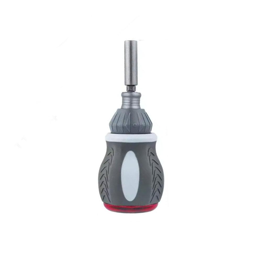 Flexible Ratchet Screwdriver Set 8 Bits Multi Angle Retractable Head Carbon Steel Repair Tool Kit For Tight Space Repairs