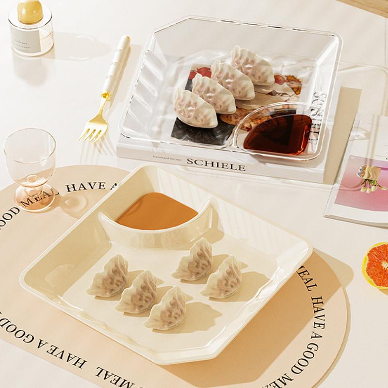 Dish Transparent Dumpling Plate With Vinegar Discs Vinegar Dishes Sushi Breakfast Dried Fruit Snack Spitting Dish