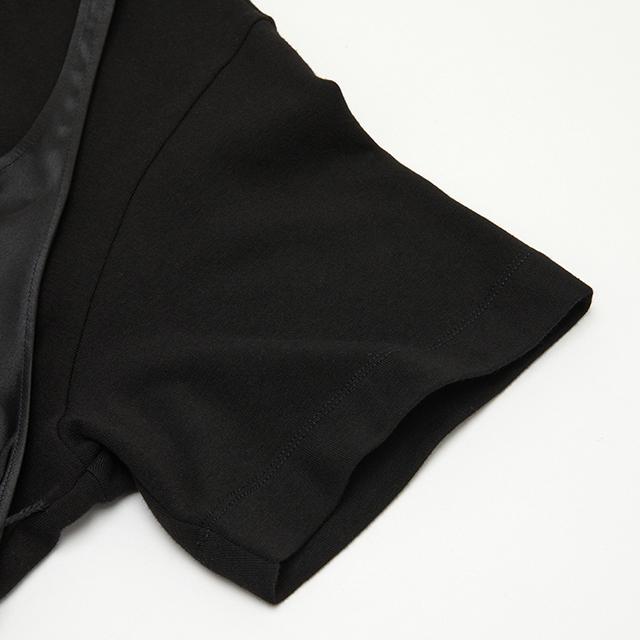 LAP Bustier Color Block Fleece Boxy T-Shirt Aq4Cta73