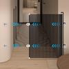 Black Pet Gate for Room Entries and Doorways, Pull-Across Indoor Barrier Panel with 49.21 In Shared Width for Homes 55KF
