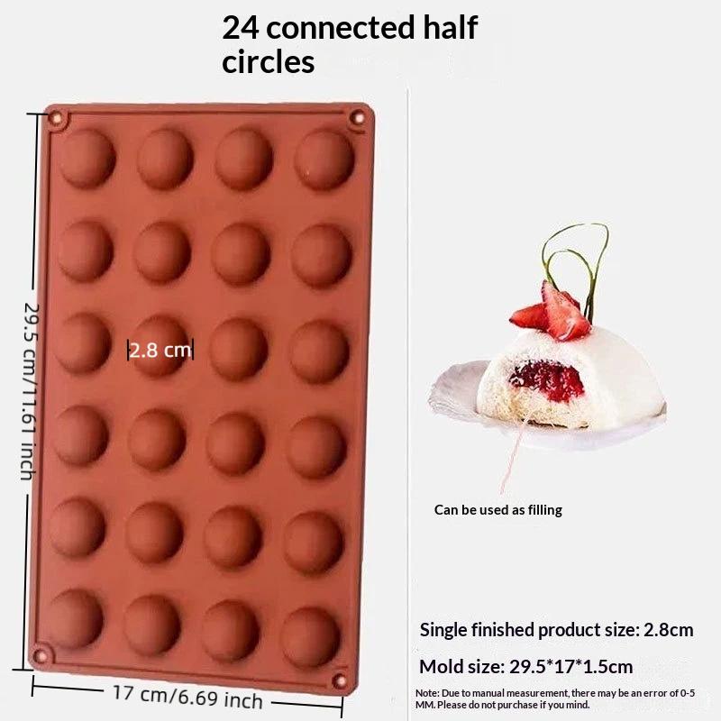 Multiple Round Ball Shape Silicone Molds Cake Decorating Tools, Chocolate Mold, Ice Cube Mold, Making Jelly Mousse Dessert Mold