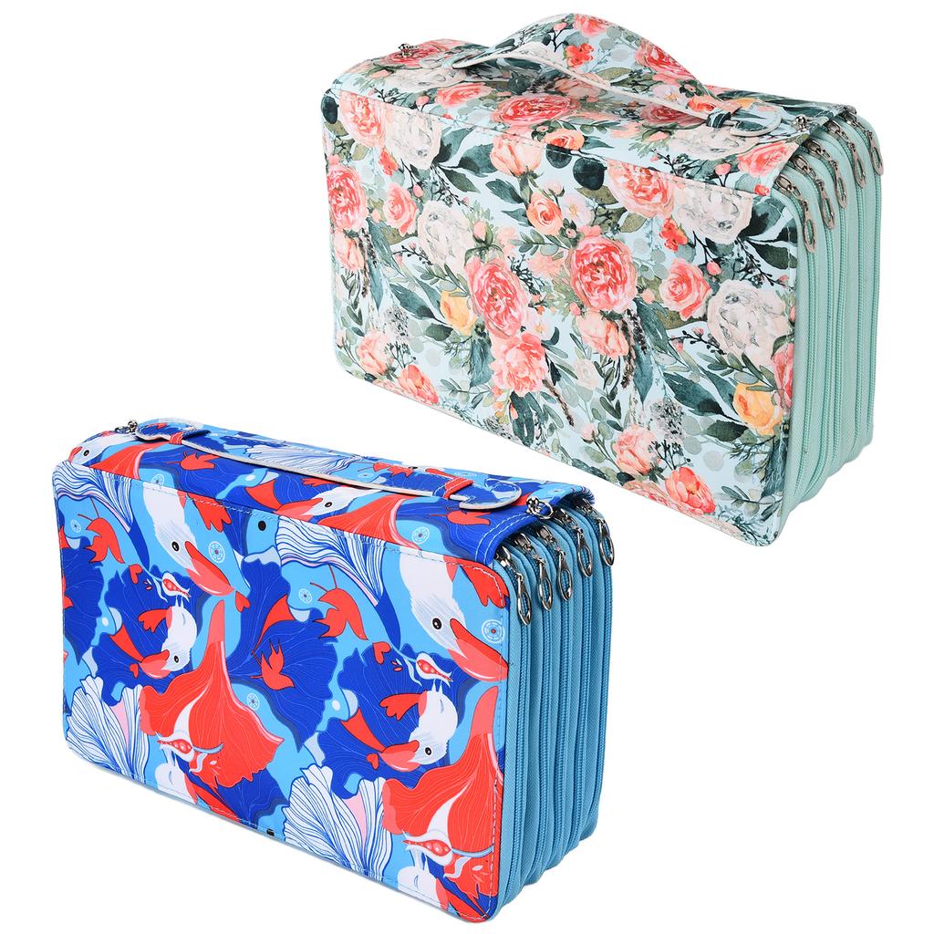 Pencil Case Large Capacity 100 Slots Exquisite Craftsmanship Wear Resistant Lightweight Portable Ros