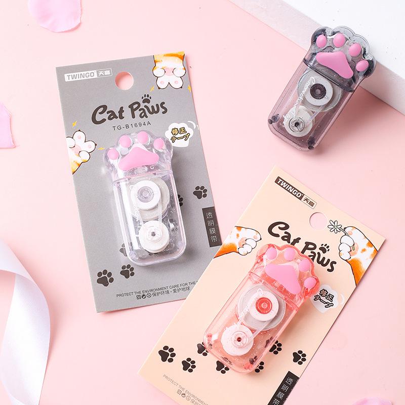 1pcs White Out Cute Cat Claw Correction Tape Pen School and Office Supplies Stationery Good Looking Correction Tape