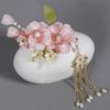 Chinese Hanfu Hair Accessories Set Glass Beads Tassel Hairpin for Women Traditional Hair Clips Hair Ornament
