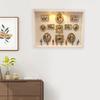DIY Mini-Museum Silhouette Box, Familien-Erinnerungs-Po Vitrinenrahmen Silhouette Box mit Licht, Mini-Rahmen & Figuren