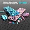 Wireless keyboard and mouse set Rose powder 2.4G retro cute keyboard and mouse one-piece set Girls high-value keyboard