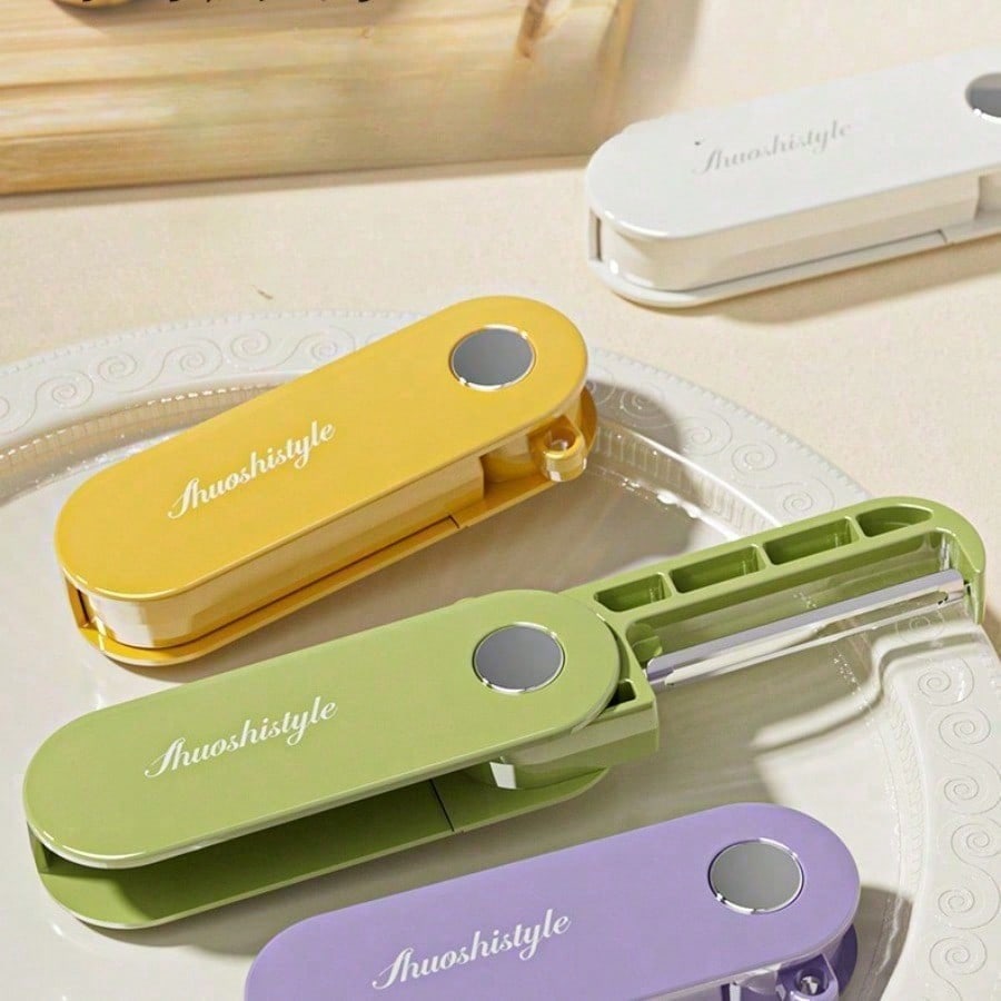 

3-In-1 Folding Vegetable Peeler-Compact Travel Fruit Peeler with Stainless Steel Blade|Ergonomic Kitchen Tool for Camping, Picnics&RV Trips,