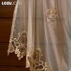 1PC LOZUJOJU European Style High-end Tulle Embroidered Sheer Curtains for Living Room Bedroom Balcony Window Home Decor