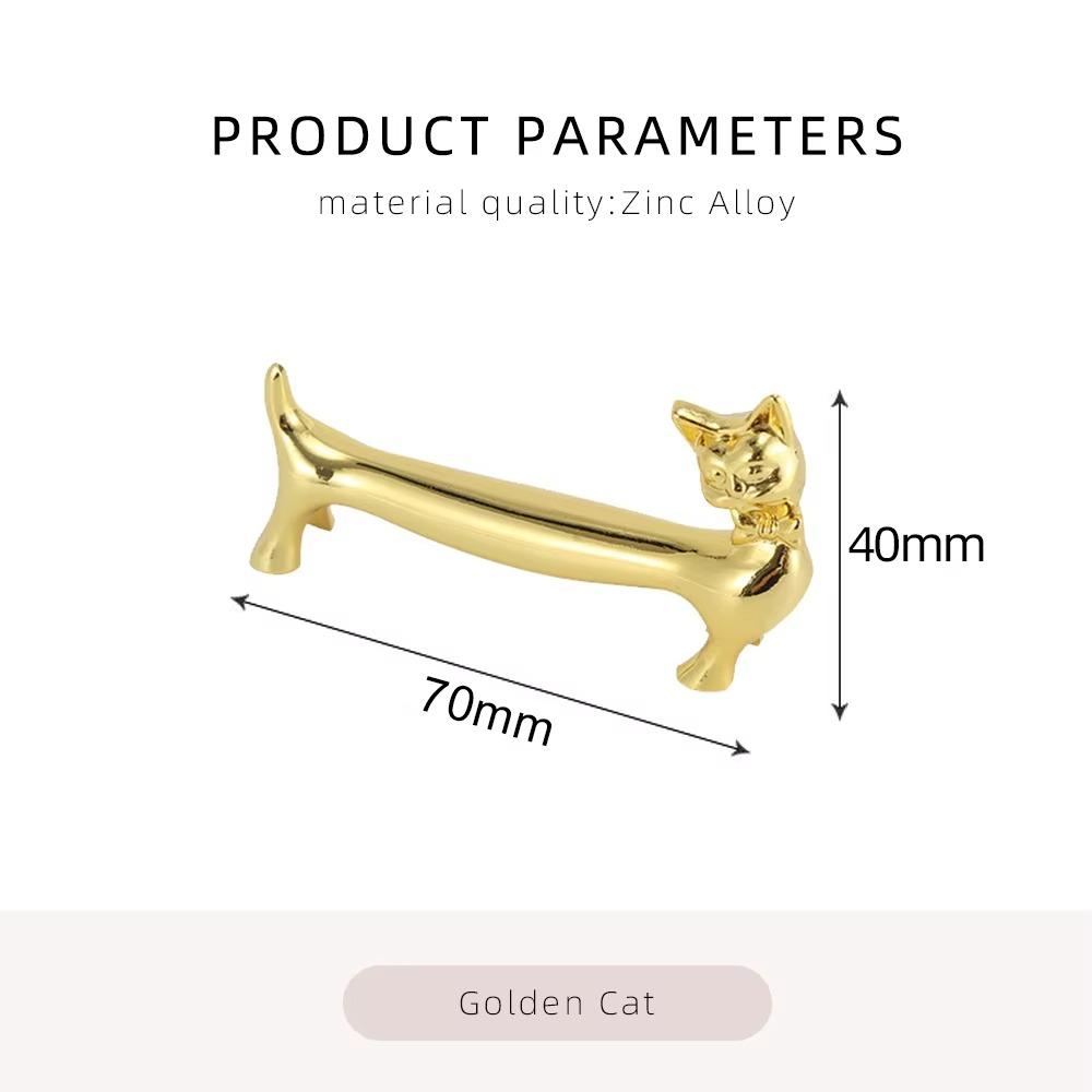 1Pcs Zinc Alloy Chopsticks Rack Cat Design Fork Storage Holder Art Craft Table Decoration