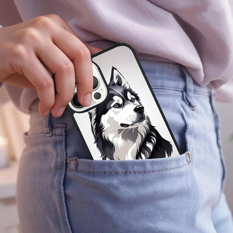 Animal Dog Husky Phone Case For iPhone 17 Air 15 16e 14 13 Pro Max Coque 12 11 Pro Max PLUS Cover