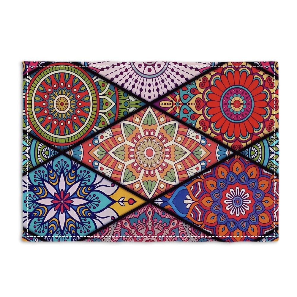 4/6/8 Stück Böhmische Geometrische Vintage Blumen Tischsets Retro Türkische Küche Kaffeetheken Tischmatten für Party Küche Esstisch