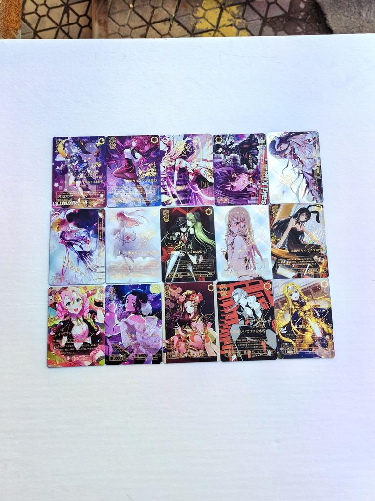 Weiss Schwarz Diy Rem albedo Self Control Collect Signature Trading Flash Card Anime Cartoon Gift