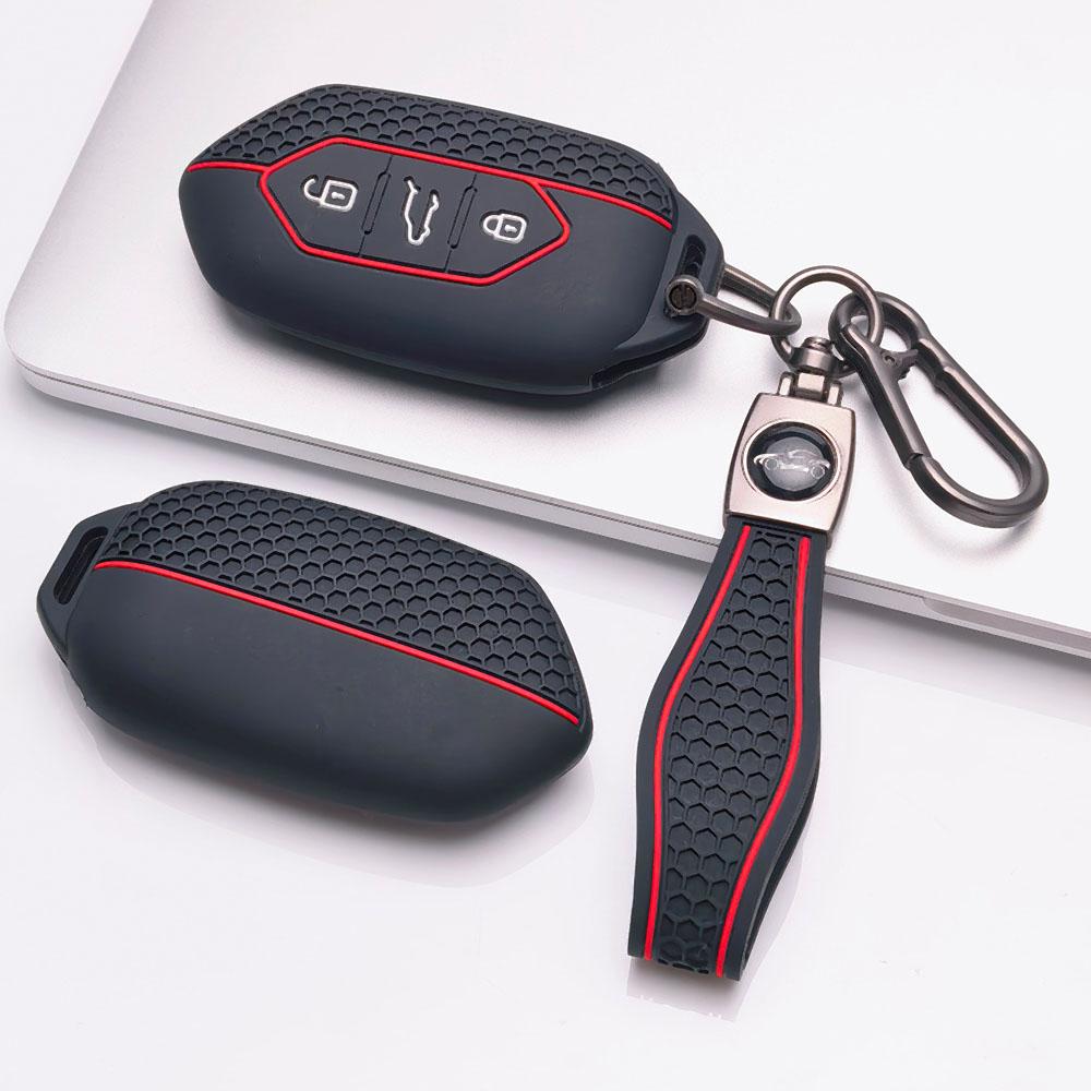 Key Fob Cover for Kia Sportage Ceed Sorento Rio Niro Seltos K5 K3 with Keychain Anti-Scratch Guard Shockproof Protection Soft Grip Texture