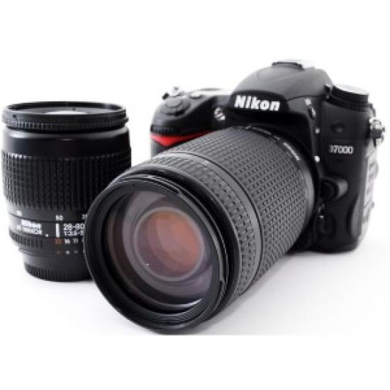 

USED Nikon D7000 Digital SLR Double Zoom Kit with New SD Card чорний