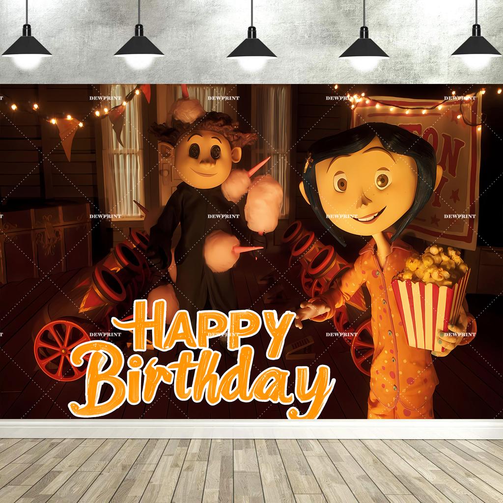 C-Coralines Thrilling Birthday Party Decoration,Horror Halloween Background Baby Shower Decoration Photography Studio Supplies745