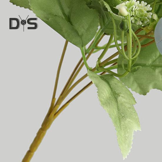 Flori artificiale, rezistente la decolorare, floare de mătase artificială, 15 capete, floare de trandafir artificial, furnituri pentru nuntă