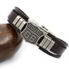 Trendy American Route 66 Printed Pattern Bracelet Men's Bracelet Metal Multilayer Leather Bracelet Accessories New Party Zircon