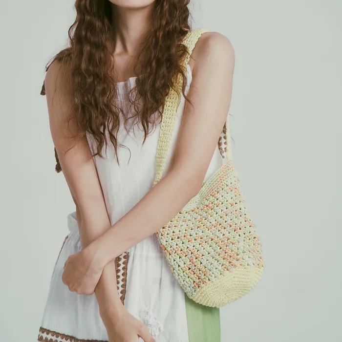 SUNSET KNITTING BASKET YELLOW