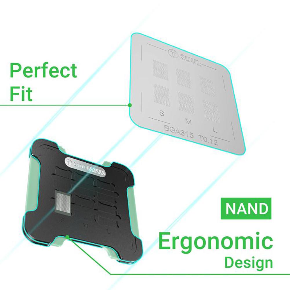 2UUL BH16 NAND Reballing Station Magnetic Double-Sided Soldering Platform Kit for Smartphone/Tablet Repair