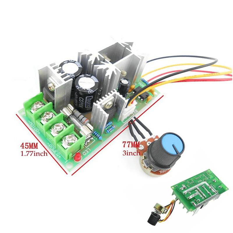 PWM DC Motor Hız Kontrol Anahtarı DC 20A Akım Voltaj Regülatörü 10-60V PWM Yüksek Güç Sürücü Modülü 60A 12V 24V 36V 48V