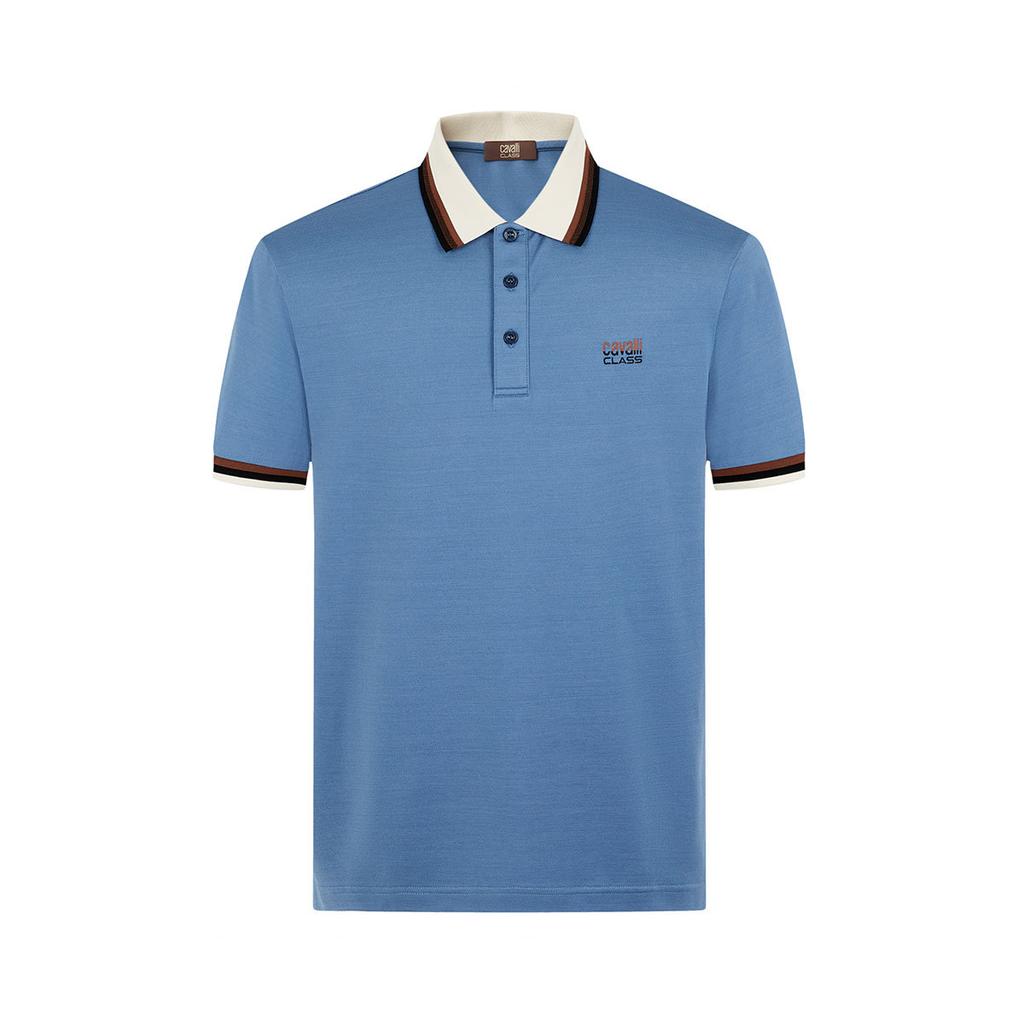 Brand Logo Striped Contrasting Spring and Summer Casual and Comfortable Men's Short Sleeved Polo Shirt
