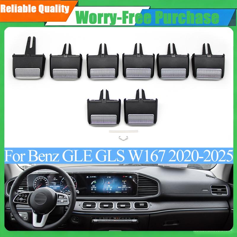 For Mercedes Benz W167 GLS GLE 350 400 450 500 580 -2025 Car Dashboard Front Rear AC Air Vent Grille Tab Clip Slider