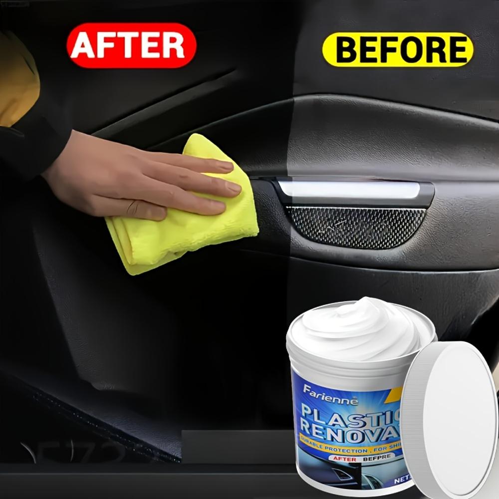 150G Plastic Part Black Renovator - Interior Maintenance Tool, Quick Repair for Car Seats, Dashboard, Tires, with Sponge, Easy O