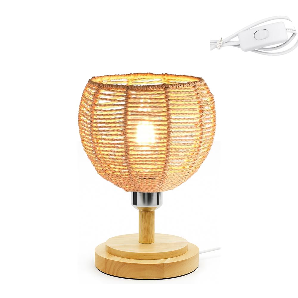 JOYINLED 20CM Hand Woven Wicker Lamp Shades For Pendant Light Natural Rattan Hanging Light Fixture for Dining Room Living Room