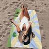 My F-Friend Pink Rabbit Funny Microfiber Blanket Drying Beach Towels Oversized Printing Super Absorbent Pool Towel Blanket