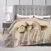 Soft Warm BlanketKids Adult Camping Border Painting Art Bear Throw Blanket  Flannel Bedspread For Bedroom Novelty Sofa Bed Cover