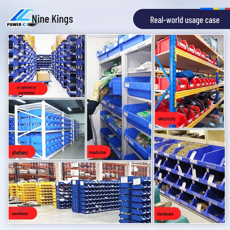 POWERKING Stackable Slanted Parts Bin