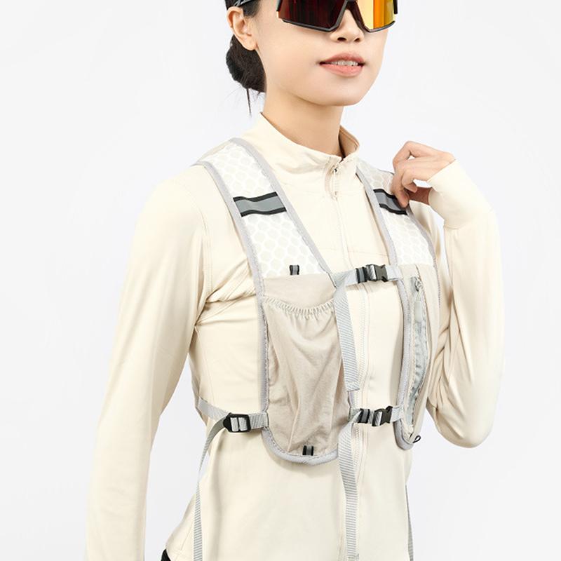 For Biking Running Storage Vest Lightweight Running Vest Reflective Hydration Water Chest Pack With Phone Storage Pocket