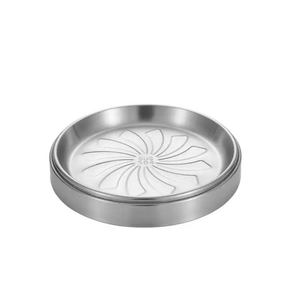 

Non-stick Stainless Steel Food Tray Gold/Silver Color Korean BBQ Serving Plate Outdoor 20cm серебряный