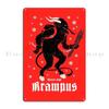 The Krampus Beware The Ill Behaved Print Krampus Greetings Metal Plaque Printing Decoration Garage Wall Mural Tin Sign Poster