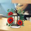 2D Flat Print Flower Night Light DIY Desktop Diamond Art Kits Diamond Painting Desktop Ornaments Kit Bedroom Table Decoration