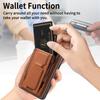 Carbon Fibre Foldable Vertical Cards Bag Case For Redmi Note 13 Pro Plus 12 11 13T 13C POCO X6 X5 14 Ultra Kickstand Solt Cover
