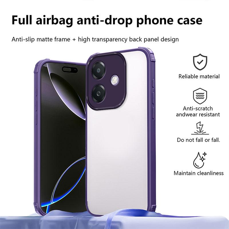 

Протиударний чохол для OPPO A40 Тверда накладка для OPPO A40 A3 Pro A3x A40m A50i A80 K12x Бампер з ТПУ + ПК Захисна Capa A 40 Coque A40m 4G фіолетовий