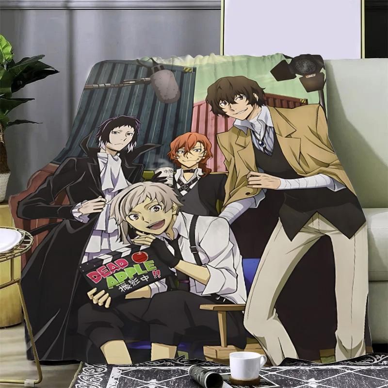Anime Bungo Stray Dogs Printed Blanket Picnic Blankets Warm Blanket Soft and Comfortable Blanket Home Travel Birthday Gift