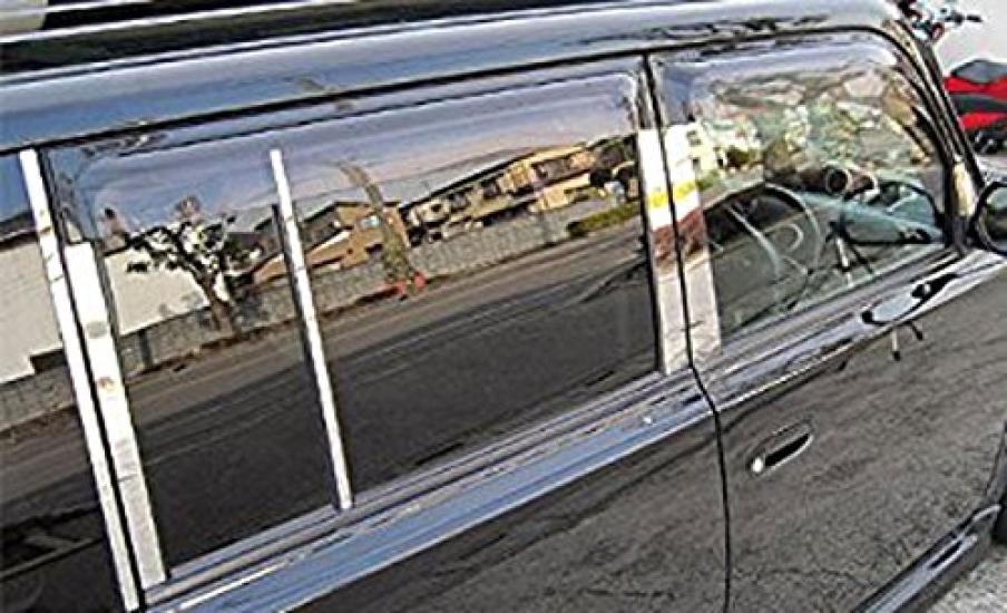 BRIGHTZ Stainless Steel Pillar Panels for BMW bB NCP30 Series 1203 Ultra-Mirror (without Visors) (12-Piece Set) [PIL-SIL-005]