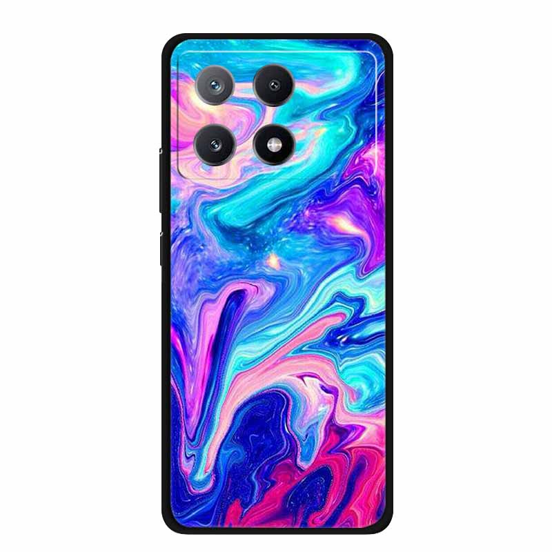Marble Pattern Phone Case for Poco X6 Pro Clear Edge Cover Funda for Xiaomi Poco X 6 Pro Soft Transparent Coque Color Back Shell