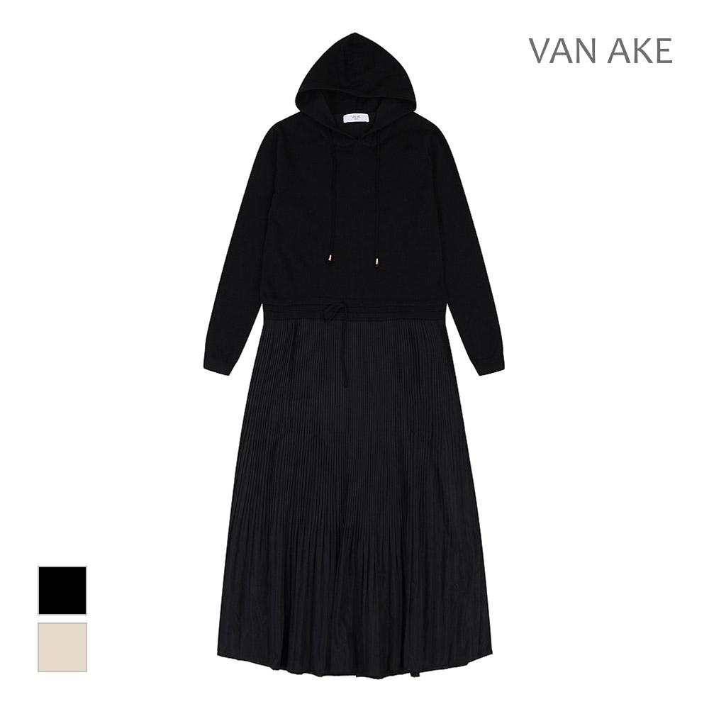 VANAKE Pleated Hem Hooded Neck Dress_Vb3Yopug01Z